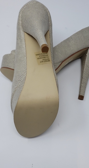 Colin Stuart Snake Skin Peep Toe Platform - Picture 7 of 11